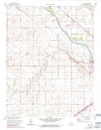 Yaggy Kansas Historical topographic map, 1:24000 scale, 7.5 X 7.5 Minute, Year 1960