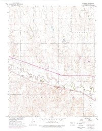 Yocemento Kansas Historical topographic map, 1:24000 scale, 7.5 X 7.5 Minute, Year 1961