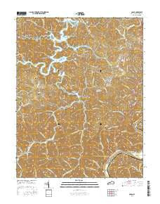 Adams Kentucky Current topographic map, 1:24000 scale, 7.5 X 7.5 Minute, Year 2016