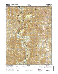 Alexandria Kentucky Current topographic map, 1:24000 scale, 7.5 X 7.5 Minute, Year 2016