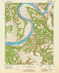 Alton Indiana Historical topographic map, 1:24000 scale, 7.5 X 7.5 Minute, Year 1951