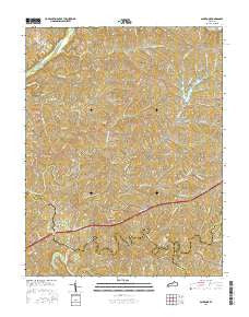 Ashbrook Kentucky Current topographic map, 1:24000 scale, 7.5 X 7.5 Minute, Year 2016