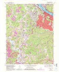 Ashland Kentucky Historical topographic map, 1:24000 scale, 7.5 X 7.5 Minute, Year 1968