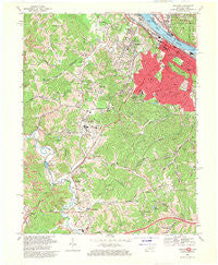 Ashland Kentucky Historical topographic map, 1:24000 scale, 7.5 X 7.5 Minute, Year 1968