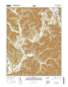 Barbourville Kentucky Current topographic map, 1:24000 scale, 7.5 X 7.5 Minute, Year 2016