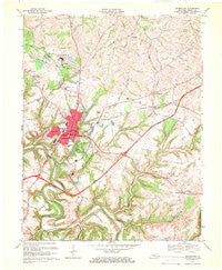 Bardstown Kentucky Historical topographic map, 1:24000 scale, 7.5 X 7.5 Minute, Year 1967