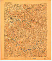 Beattyville Kentucky Historical topographic map, 1:125000 scale, 30 X 30 Minute, Year 1892