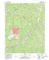 Blackey Kentucky Historical topographic map, 1:24000 scale, 7.5 X 7.5 Minute, Year 1992