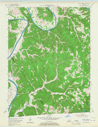 Blacks Ferry Kentucky Historical topographic map, 1:24000 scale, 7.5 X 7.5 Minute, Year 1954