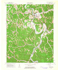 Booneville Kentucky Historical topographic map, 1:24000 scale, 7.5 X 7.5 Minute, Year 1961