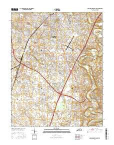 Bowling Green South Kentucky Current topographic map, 1:24000 scale, 7.5 X 7.5 Minute, Year 2016