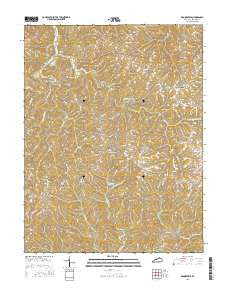 Brooksville Kentucky Current topographic map, 1:24000 scale, 7.5 X 7.5 Minute, Year 2016