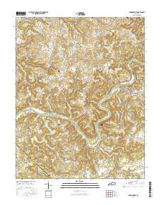 Brownsville Kentucky Current topographic map, 1:24000 scale, 7.5 X 7.5 Minute, Year 2016