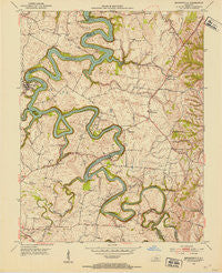 Bryantsville Kentucky Historical topographic map, 1:24000 scale, 7.5 X 7.5 Minute, Year 1952