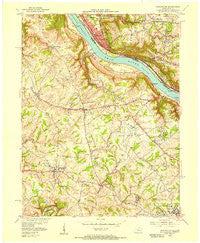Burlington Kentucky Historical topographic map, 1:24000 scale, 7.5 X 7.5 Minute, Year 1955