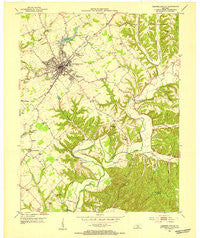 Campbellsville Kentucky Historical topographic map, 1:24000 scale, 7.5 X 7.5 Minute, Year 1953