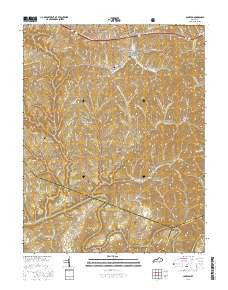 Campton Kentucky Current topographic map, 1:24000 scale, 7.5 X 7.5 Minute, Year 2016