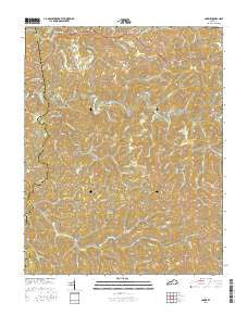 Carrie Kentucky Current topographic map, 1:24000 scale, 7.5 X 7.5 Minute, Year 2016