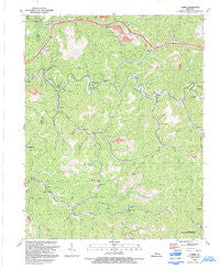 Carrie Kentucky Historical topographic map, 1:24000 scale, 7.5 X 7.5 Minute, Year 1992