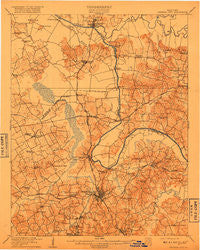 Central City Kentucky Historical topographic map, 1:62500 scale, 15 X 15 Minute, Year 1909