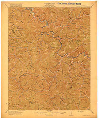 Cornettsville Kentucky Historical topographic map, 1:62500 scale, 15 X 15 Minute, Year 1916