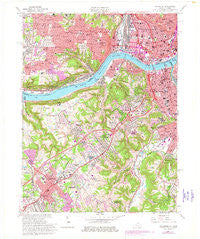 Covington Kentucky Historical topographic map, 1:24000 scale, 7.5 X 7.5 Minute, Year 1961