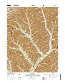 Cranston Kentucky Current topographic map, 1:24000 scale, 7.5 X 7.5 Minute, Year 2016