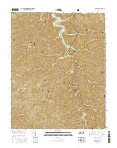 Creekville Kentucky Current topographic map, 1:24000 scale, 7.5 X 7.5 Minute, Year 2016