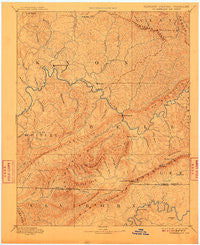 Cumberland Gap Kentucky Historical topographic map, 1:125000 scale, 30 X 30 Minute, Year 1891