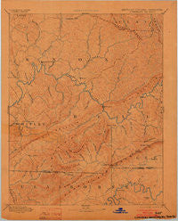 Cumberland Gap Kentucky Historical topographic map, 1:125000 scale, 30 X 30 Minute, Year 1891
