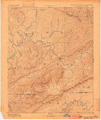 Cumberland Gap Kentucky Historical topographic map, 1:125000 scale, 30 X 30 Minute, Year 1891