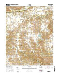 Curdsville Kentucky Current topographic map, 1:24000 scale, 7.5 X 7.5 Minute, Year 2016