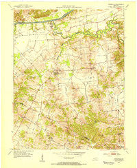 Curdsville Kentucky Historical topographic map, 1:24000 scale, 7.5 X 7.5 Minute, Year 1953