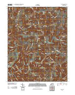 Custer Kentucky Historical topographic map, 1:24000 scale, 7.5 X 7.5 Minute, Year 2010