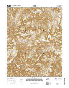 Custer Kentucky Current topographic map, 1:24000 scale, 7.5 X 7.5 Minute, Year 2016
