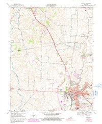 Danville Kentucky Historical topographic map, 1:24000 scale, 7.5 X 7.5 Minute, Year 1967