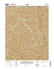 David Kentucky Current topographic map, 1:24000 scale, 7.5 X 7.5 Minute, Year 2016