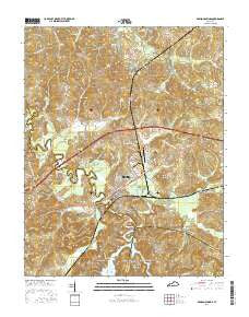 Dawson Springs Kentucky Current topographic map, 1:24000 scale, 7.5 X 7.5 Minute, Year 2016
