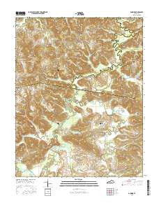 Dunmor Kentucky Current topographic map, 1:24000 scale, 7.5 X 7.5 Minute, Year 2016