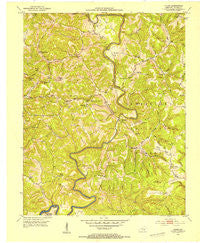 Dykes Kentucky Historical topographic map, 1:24000 scale, 7.5 X 7.5 Minute, Year 1952