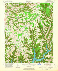 Eli Kentucky Historical topographic map, 1:24000 scale, 7.5 X 7.5 Minute, Year 1954