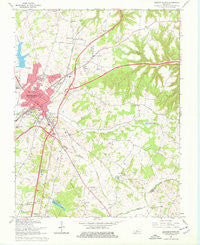 Elizabethtown Kentucky Historical topographic map, 1:24000 scale, 7.5 X 7.5 Minute, Year 1967