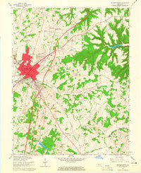 Elizabethtown Kentucky Historical topographic map, 1:24000 scale, 7.5 X 7.5 Minute, Year 1960