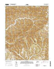 Ellisburg Kentucky Current topographic map, 1:24000 scale, 7.5 X 7.5 Minute, Year 2016
