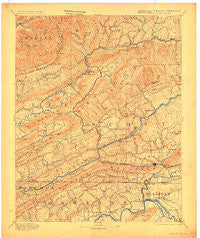 Estillville Virginia Historical topographic map, 1:125000 scale, 30 X 30 Minute, Year 1894