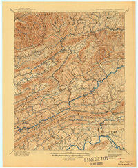 Estillville Virginia Historical topographic map, 1:125000 scale, 30 X 30 Minute, Year 1894