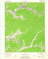 Evarts Kentucky Historical topographic map, 1:24000 scale, 7.5 X 7.5 Minute, Year 1954