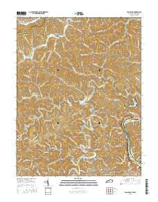 Fallsburg Kentucky Current topographic map, 1:24000 scale, 7.5 X 7.5 Minute, Year 2016