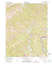 Fallsburg Kentucky Historical topographic map, 1:24000 scale, 7.5 X 7.5 Minute, Year 1971