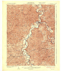 Falmouth Kentucky Historical topographic map, 1:62500 scale, 15 X 15 Minute, Year 1936